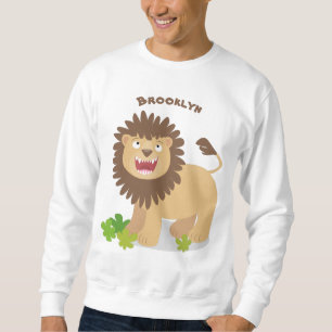 Sweatshirt Illustration de l'effervescence de lions heureux