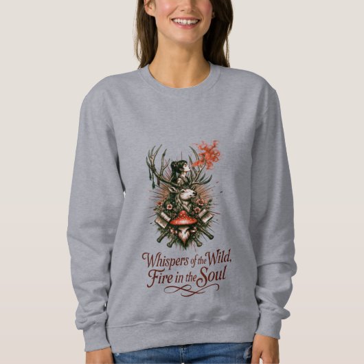Sweatshirt Illustration de l'esprit mystique de la forêt (Devant)
