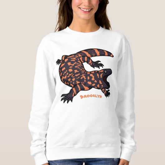 Sweatshirt Illustration de lézard géant affamé (Devant)