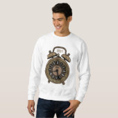 Sweatshirt Illustration de l'horloge d'alarme (Devant entier)