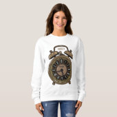 Sweatshirt Illustration de l'horloge d'alarme (Devant entier)