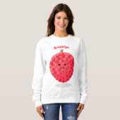 Sweatshirt Illustration de litchee rose mignon (Devant entier)