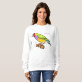 Sweatshirt Illustration de l'oiseau de taille gouldienne (Devant entier)