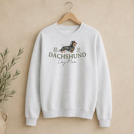 Sweatshirt Illustration de maman de chien teckel