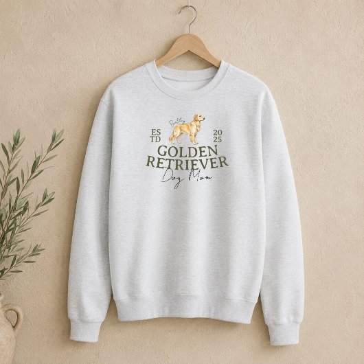 Sweatshirt Illustration de maman de Retriever doré