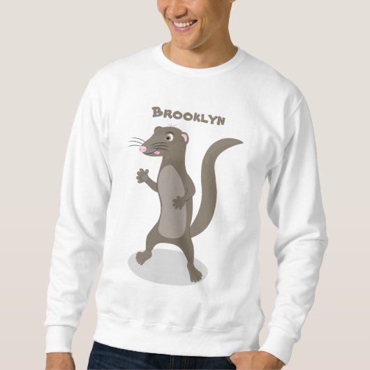 Sweatshirt Illustration de mignonne mangouste (Devant)