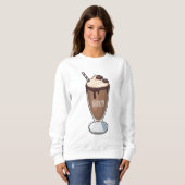 Sweatshirt Illustration de milk-shake au chocolat (Devant entier)