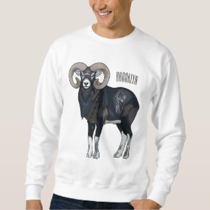Sweatshirt Illustration de mouflon, mouton