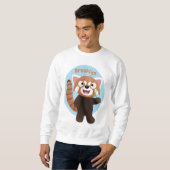 Sweatshirt Illustration de panda rouge mignon (Devant entier)