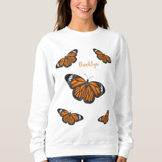 Sweatshirt Illustration de papillon monarque (Devant)