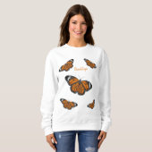 Sweatshirt Illustration de papillon monarque (Devant entier)