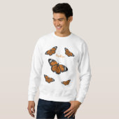 Sweatshirt Illustration de papillon monarque (Devant entier)