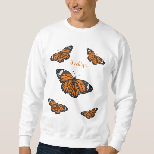 Sweatshirt Illustration de papillon monarque (Devant)