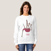 Sweatshirt Illustration de pipes (Devant entier)