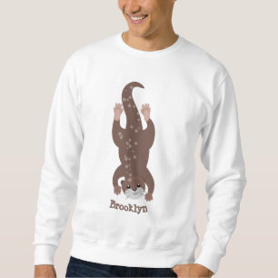 Sweatshirt Illustration de plongée de loutre mignonne