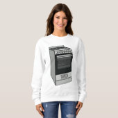 Sweatshirt Illustration de poêle électrique (Devant entier)