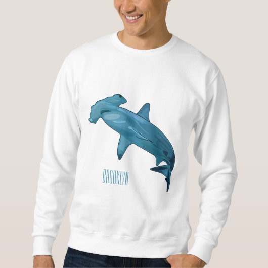 Sweatshirt Illustration de requin marteau (Devant)