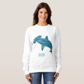 Sweatshirt Illustration de requin marteau (Devant entier)