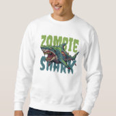 Sweatshirt Illustration de requin zombie en colère (Devant)