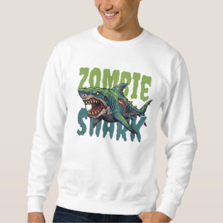 Sweatshirt Illustration de requin zombie en colère