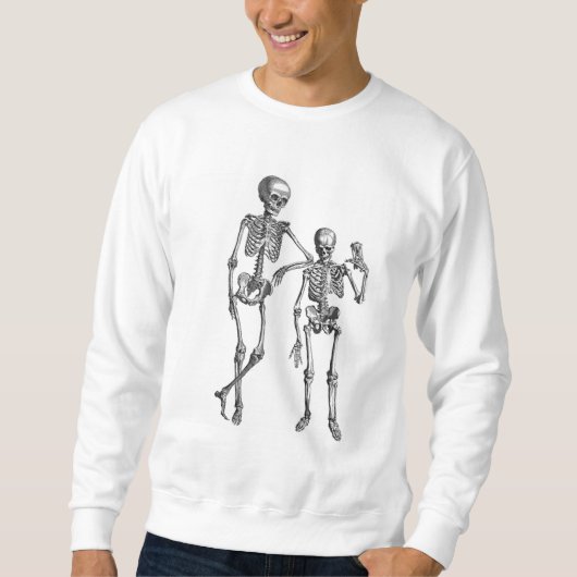 Sweatshirt Illustration de squelettes dansants (Devant)