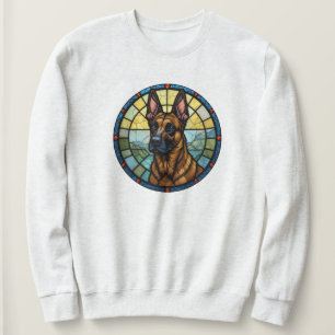 Sweatshirt Illustration de style Malinois belge en verre vern