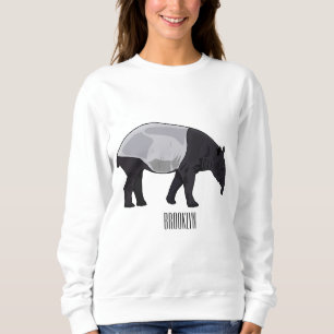 Sweatshirt Illustration de tapir de dessin animé