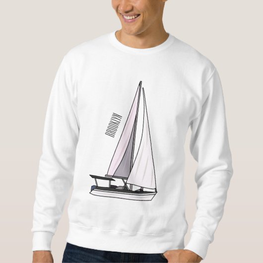 Sweatshirt Illustration de voilier (Devant)