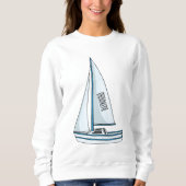 Sweatshirt Illustration de voilier (Devant)