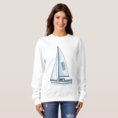 Sweatshirt Illustration de voilier (Devant entier)