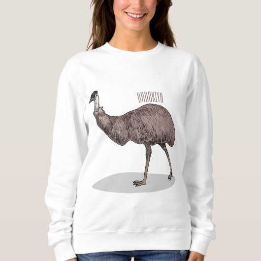 Sweatshirt Illustration d'Emu bird (Devant)