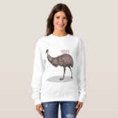 Sweatshirt Illustration d'Emu bird (Devant entier)