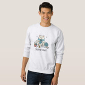 Sweatshirt Illustration des Amoureux de les chats de la ligne (Devant entier)