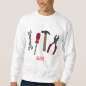 Sweatshirt Illustration des outils de menuiserie (Devant)