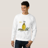 Sweatshirt Illustration d'huile d'olive (Devant entier)