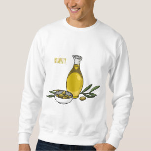 Sweatshirt Illustration d'huile d'olive