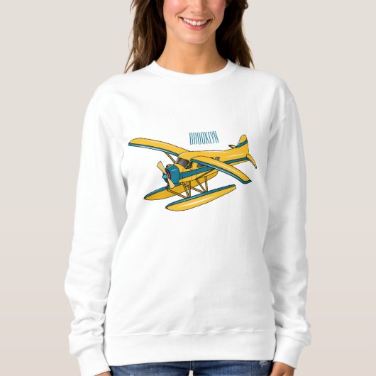 Sweatshirt Illustration d'hydravion (Devant)