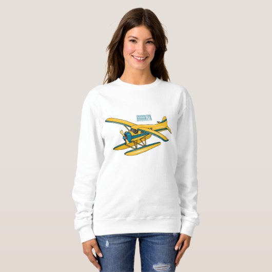 Sweatshirt Illustration d'hydravion (Devant entier)