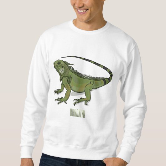 Sweatshirt Illustration d'Iguana (Devant)