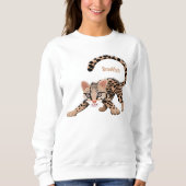 Sweatshirt Illustration d'ocelot mignon (Devant)