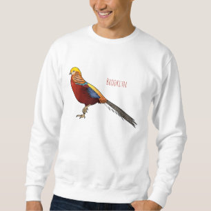 Sweatshirt Illustration d'oiseau de faisan doré