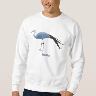 Sweatshirt Illustration d'oiseau de grue bleue