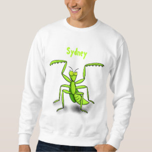 Sweatshirt Illustration drôle de mante verte en prière