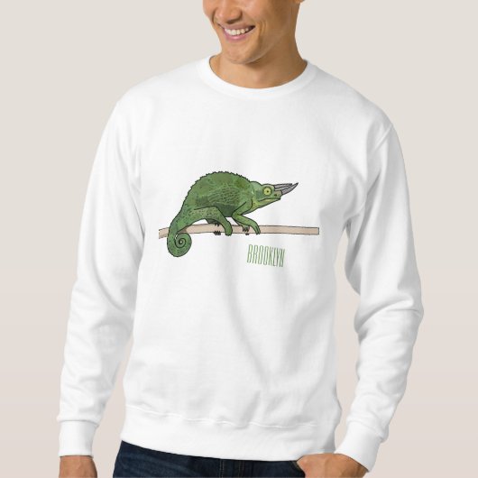 Sweatshirt Illustration du caméléon de Jackson (Devant)
