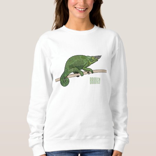 Sweatshirt Illustration du caméléon de Jackson (Devant)