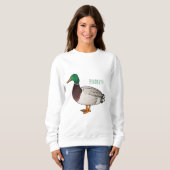 Sweatshirt Illustration du canard de Majard (Devant entier)