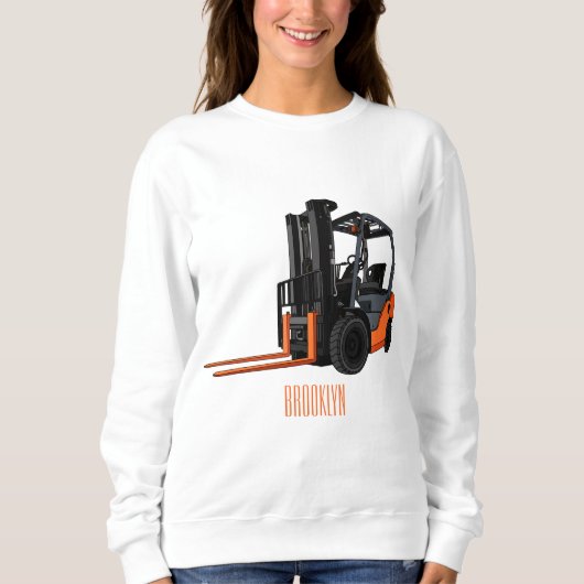 Sweatshirt Illustration du chariot élévateur (Devant)