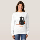 Sweatshirt Illustration du chariot élévateur (Devant entier)