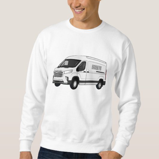Sweatshirt Illustration du fourgon de livraison (Devant)