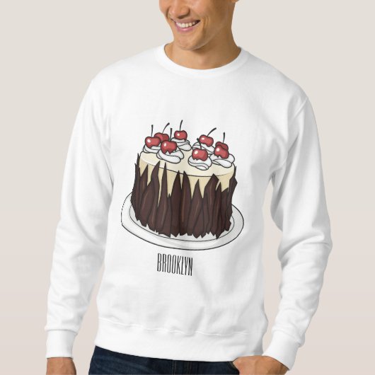 Sweatshirt Illustration du gâteau de la Forêt-Noire (Devant)